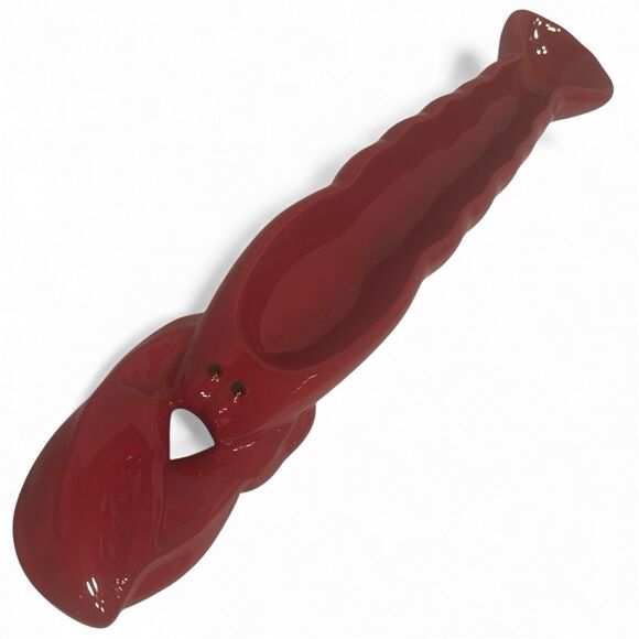 Vintage Boston Warehouse Lobster Tray 18" Red Coastal Ceramic Server Dish - Picture 1 of 9